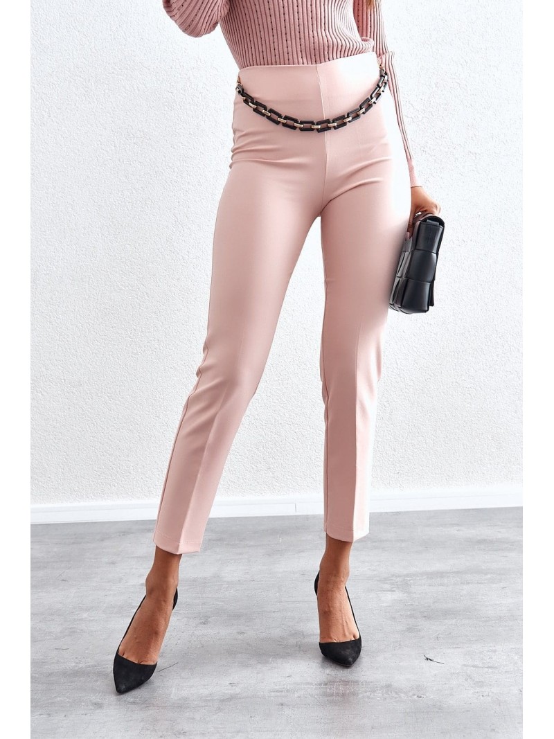 Elegant, powder-colored trousers 5015 - Online store - Boutique